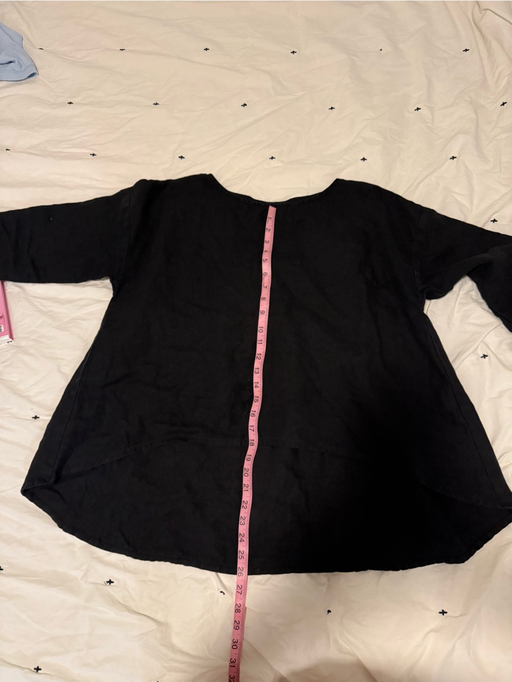 notPERFECTLINEN LEAF top in black